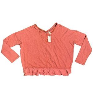 Anthropologie Pilcro Women’s Blouse Coral Size Large NWT